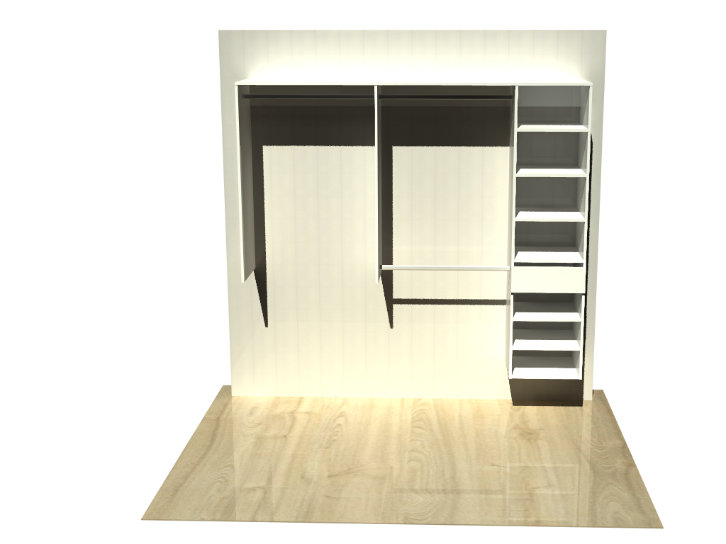 1.9994 | Wardrobe shelving 1250mm-2100mm right tower 450w with 1 drawer