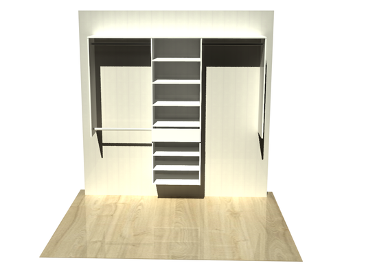 1.9999 |Wardrobe shelving 1400mm-2100mm Centre tower 600w with 1 drawer